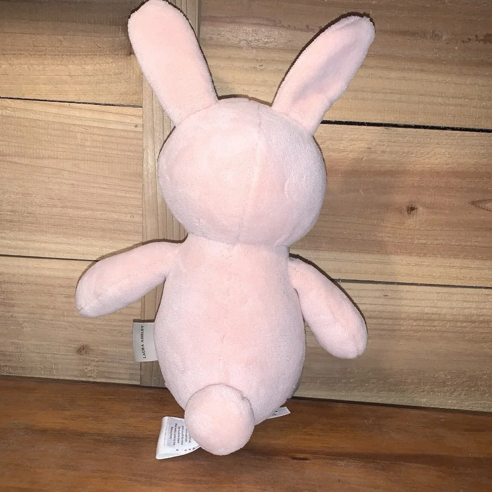 Laura Ashley Osian Sprig Bunny Toy Plaid  Plush in‎ Hedy Pink 8.5